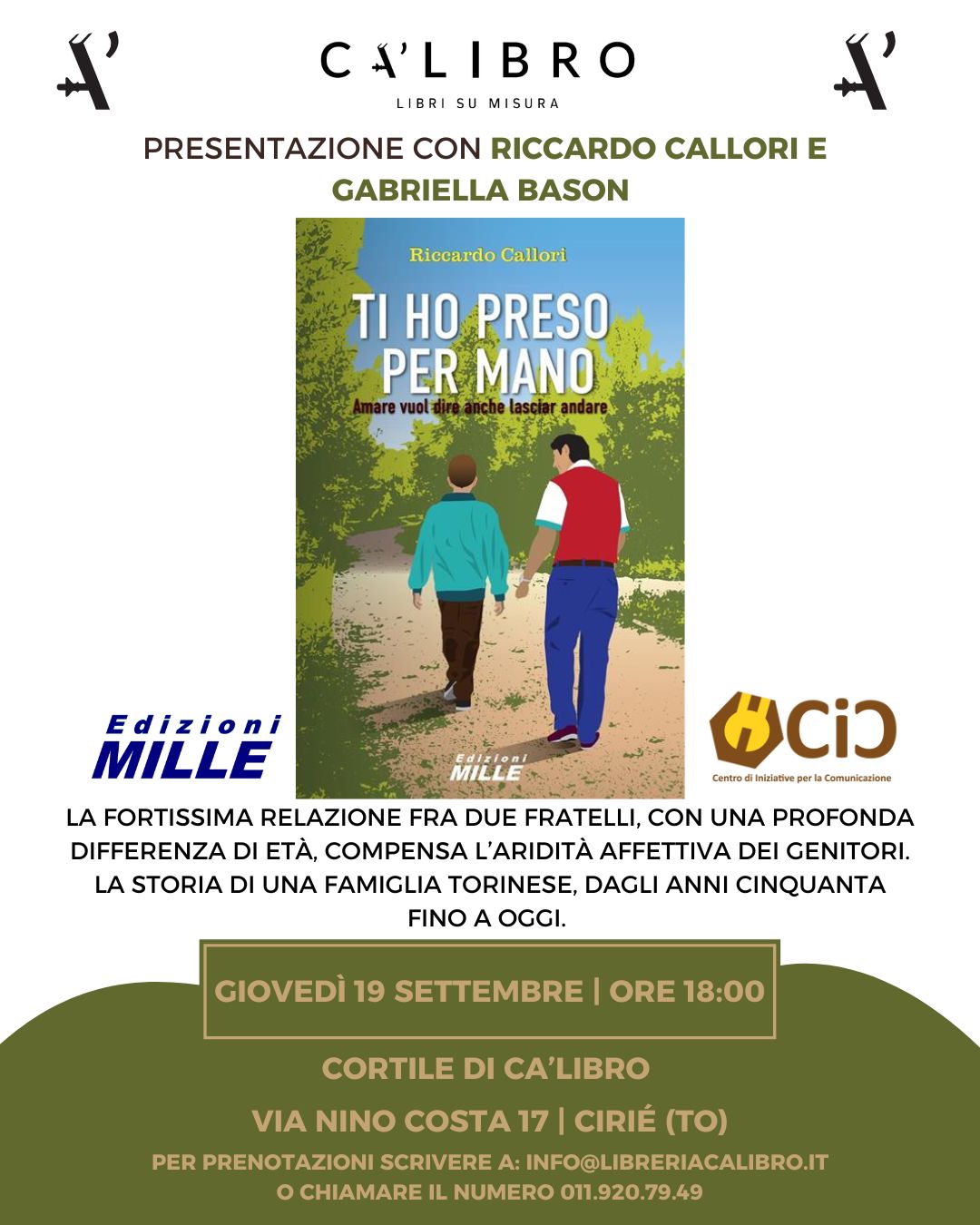 Presentazione del libro: “Ti ho preso per mano. Amare vuol dire anche lasciar andare” 